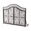 Stylish Fireplace Guard, Iron With Design, 31.62" H X 43.25" W, Matte Black 2 Access Doors, Finish