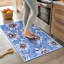 Tapis floral Fillender Tapis lavable antidérapant à fleurs colorées pour le salon-111176724