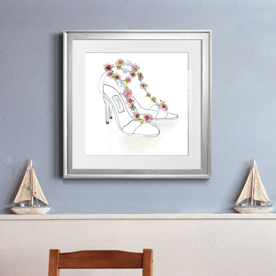Chic Flower Heels - Peinture encadrée