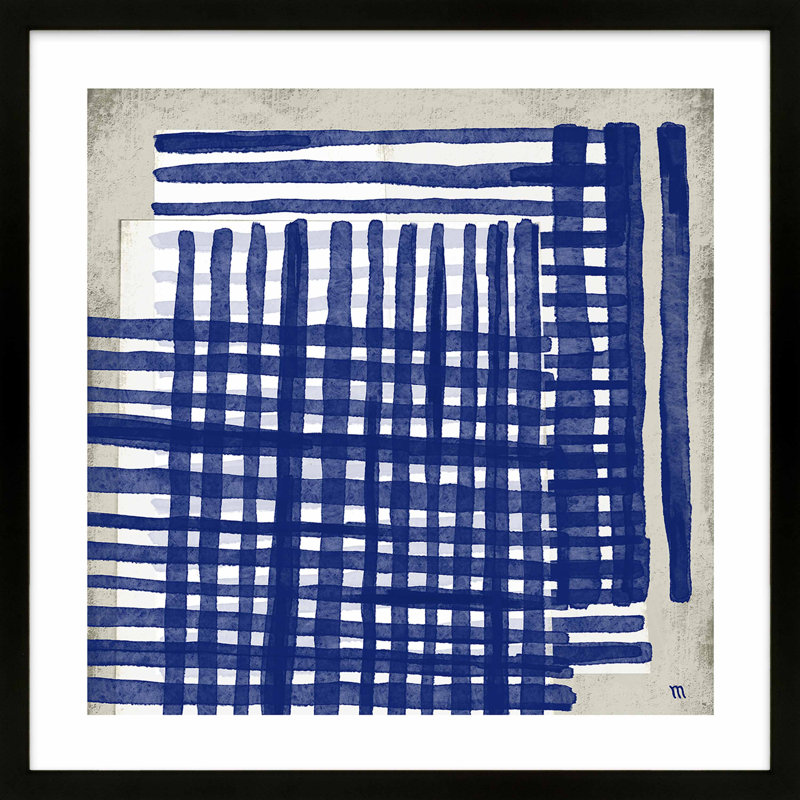 Weaving by Marco Marella For Studio M, Black Framed, 24" H x 24" W x 1.25" D