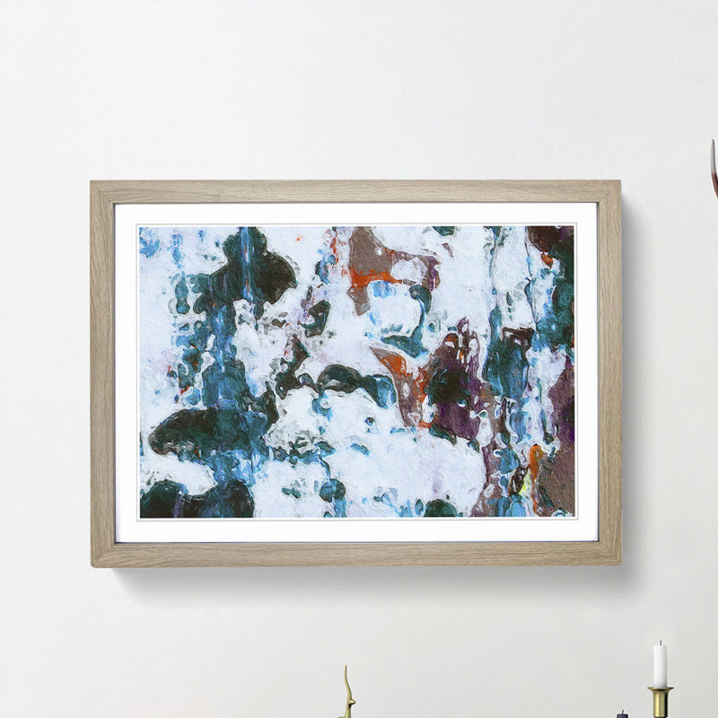 Abstract Vol.69 by S.Johnson - Single Picture Frame Print, 24cm H x 33cm W x 2cm D, Oak Framed
