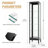 63" H Metal Display Cabinet Tempered Glass Curio Cabinet with Adjustable Shelves, RGB Lighting, Lockable-1576060757