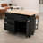 Rosauro Dining Table Set with Storage Cabinet, 4 Drawers and Towel Rack-2018982363
