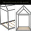 Twin Size Wooden House Bed-1259625365