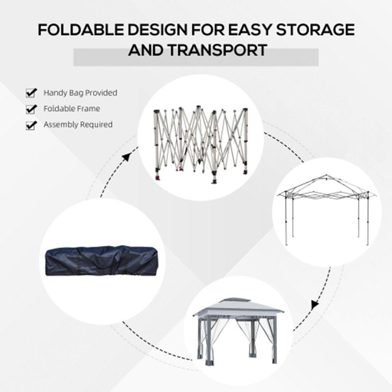 Pop Up Canopy Tent with Netting and Carry Bag
