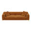 Canapé-lit convertible 3 en 1 de 248 cm (97,7 po), orange, assise profonde