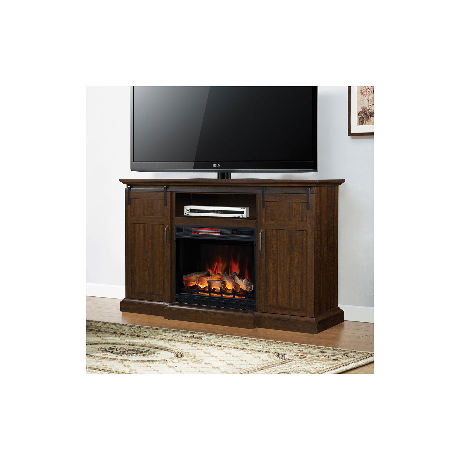 Virginia 68" Electric Fireplace Entertainment Center