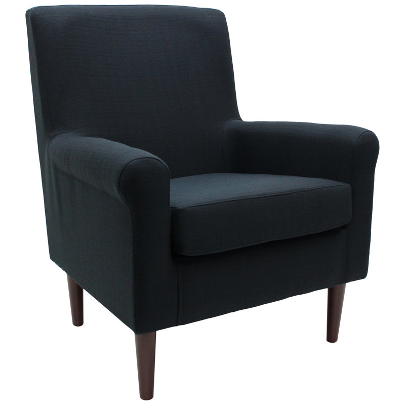 Ronald Upholstered Armchair, Klein Midnight Basketweave