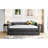 Gray Upholstered Daybed With Two Drawers, Strong Base Construction Solid Constructional Support-1234510974