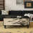 47.24" Black Solid Wood Rectangular Coffee Table