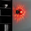 Lampe murale Celinda, rouge et noir, 5,9 x 7,1 x 5,9 pouces | Corps en métal durable, capuchon en verre | Douille E27, 40 W maximum (ampoule non incluse) | Certifié IP20, parfait pour les salons et les chambres à coucher, solution d'éclairage de maison élégante-116324647