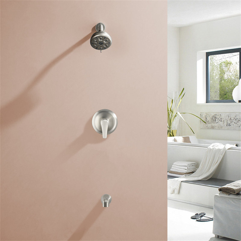 All-In-One Kit with Rough in-Valve, Brushed Nickel