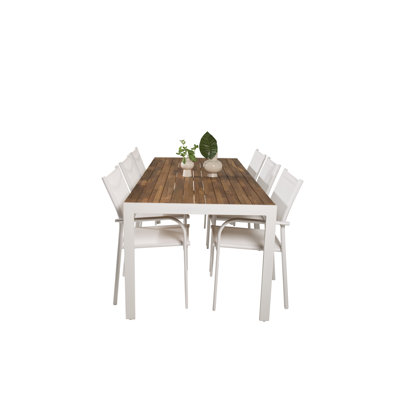 Hyeon 6 - Person Patio Dining Set Rectangular Table