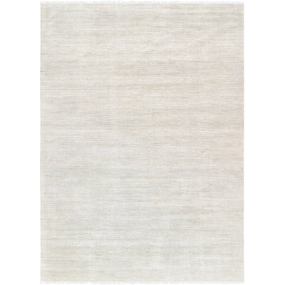 Hand-Knotted Wool/Silk Area Rug