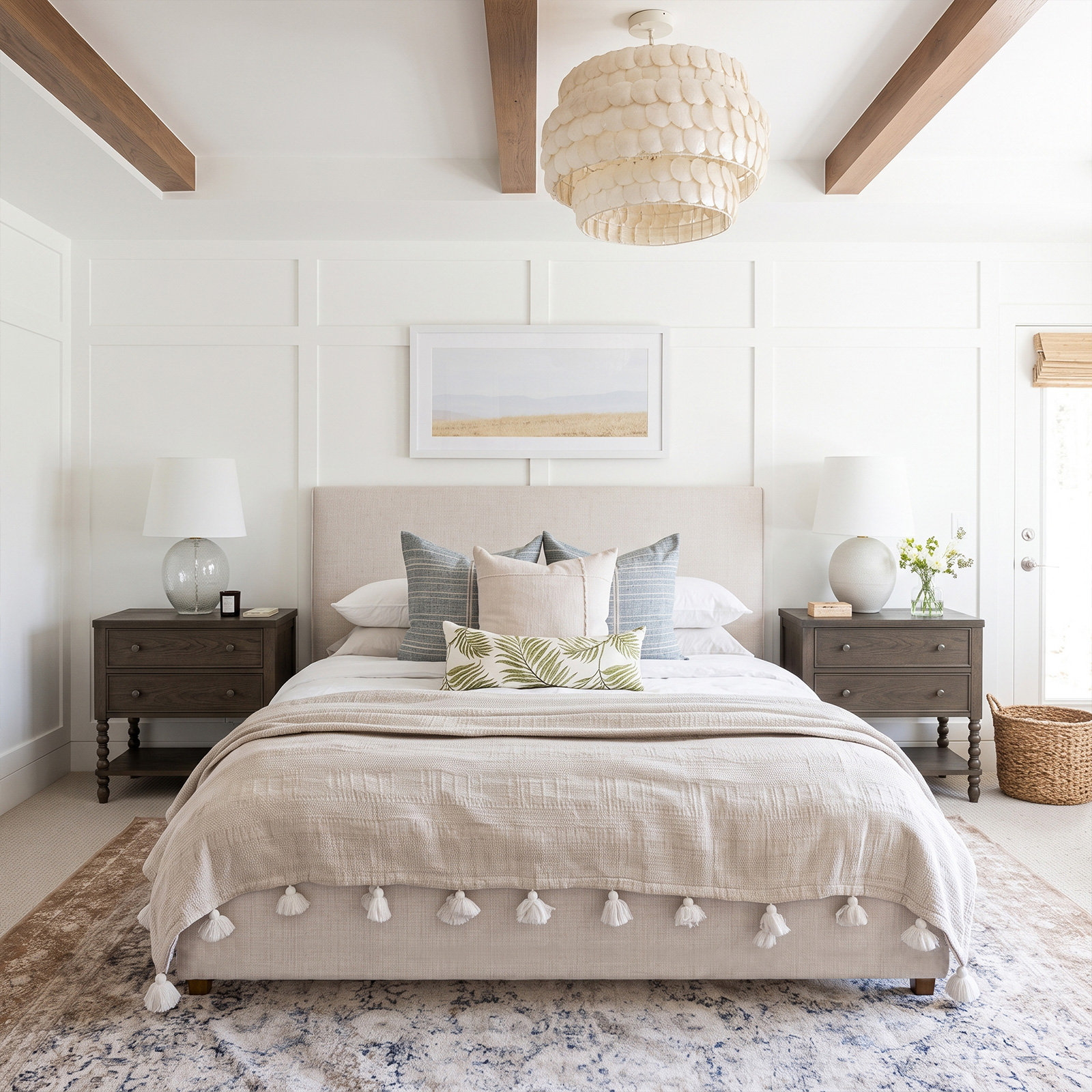Bed, Beige