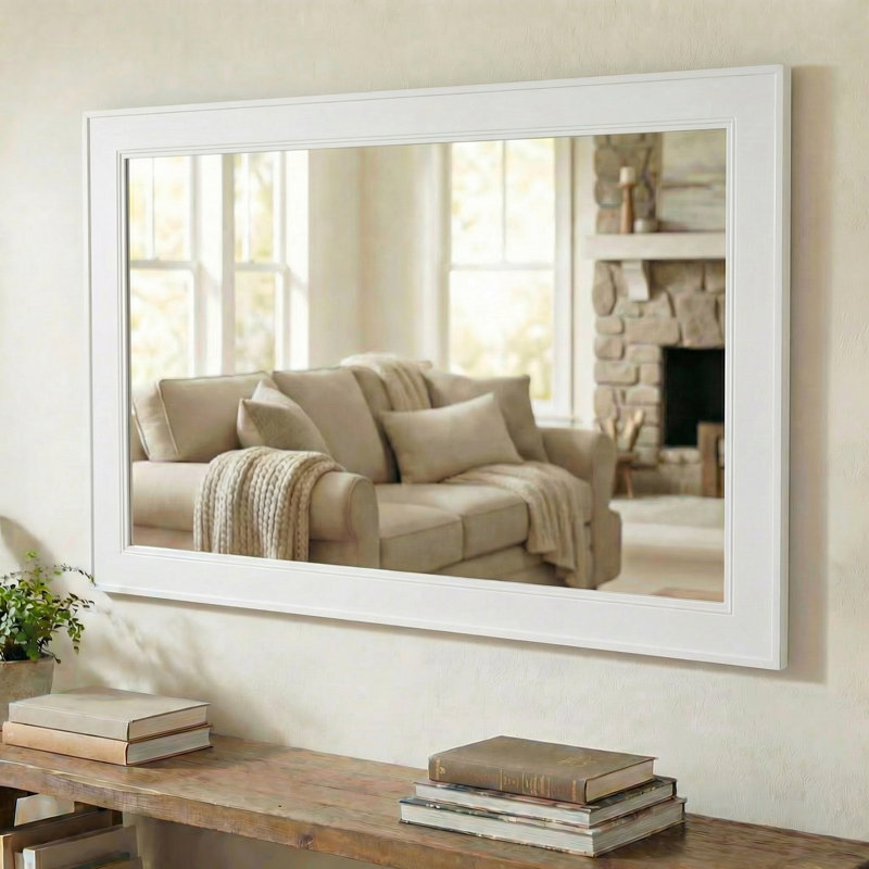 Miroir Aseer, 26 po x 38 po, Blanc
