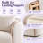 UNAROVA Modern 3-Seater Curved Boucle Sofa