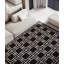 Tapis noir en polyester tissé à la machine Jarmall-978641032