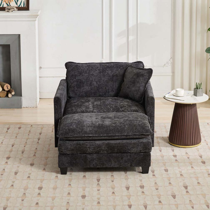 Fauteuil en chenille, Noir