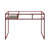Yasin Glass Top  Red Finish Writing Desk