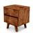 Solid Wood 2-Drawer Nightstand with Carved Front – Mid-Century Modern Bedside Table-337488038