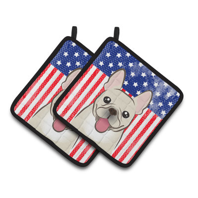 Cuisinier poignée bouledogue et français caroline American Flag