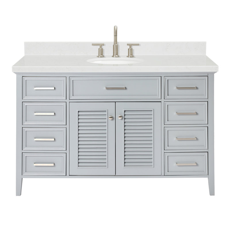Ensemble de meuble-lavabo simple 54,25 po Blazier, Gris