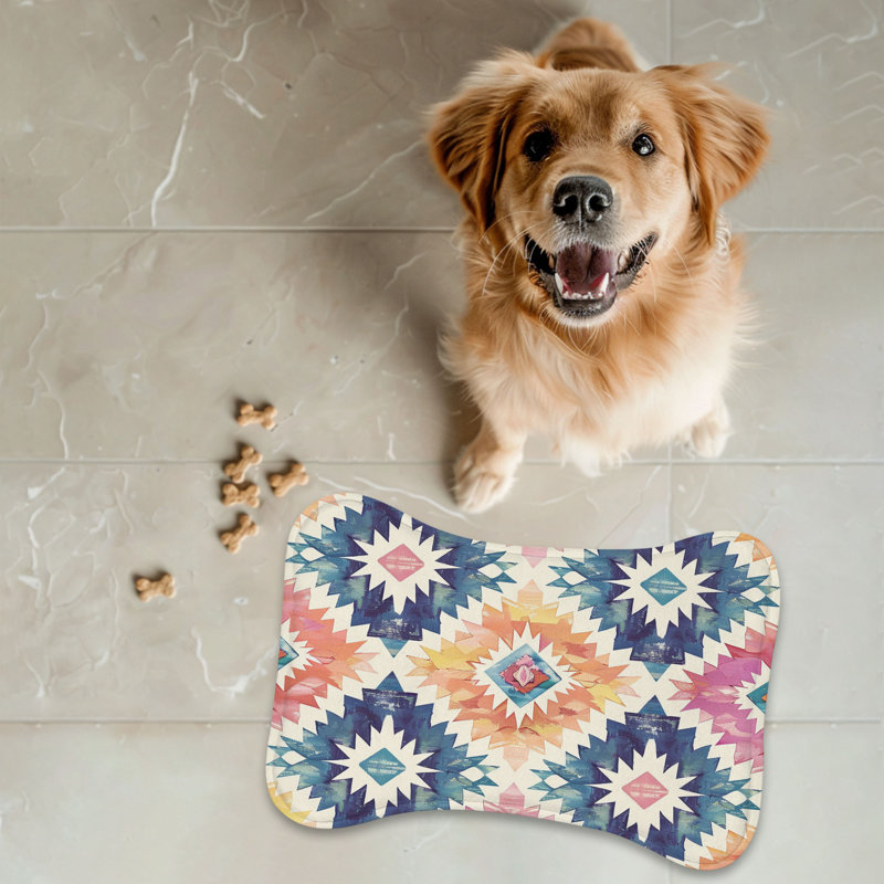 Southwestern Art - Tapis d'alimentation en os 1 pièce, 14"