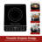 Induction Cooktop - Multifunctional 1800W Electric Stove Top - Hot Plate with Built-In Safety Tools and 10 Power Settings