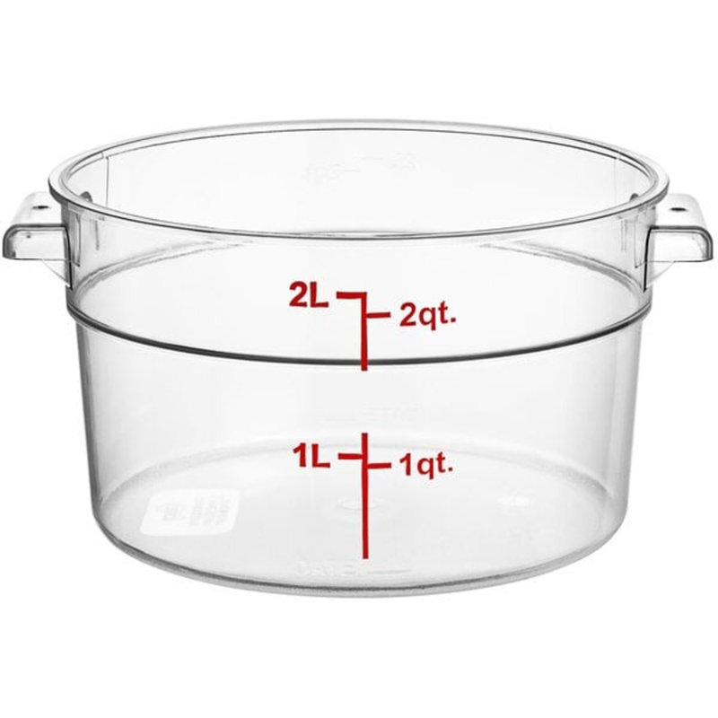 Vigor 4 pte Contenant alimentaire transparent en polycarbonate - homologué NSF, lavable au lave-vaisselle, empilable