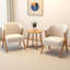 Table d'appoint ronde 24 po, table d'appoint moderne en bois massif avec pieds en forme de V