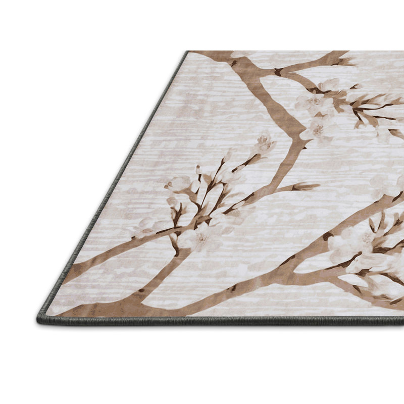 Tapis gris soyeux et moelleux, Carré 6 pi