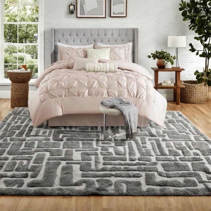Elegant Blush Bedding Sets, Hypoallergenic Polyester, Sophisticated Bedroom Comfort