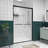 Double Sliding Bathroom Shower Door With Chamfer - Edged Tempered Glass, Stainless Steel Handle, Water Sealing Function Blocking Design-121004712