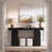 63-Inch Rustic Brown Console Table-1263930886