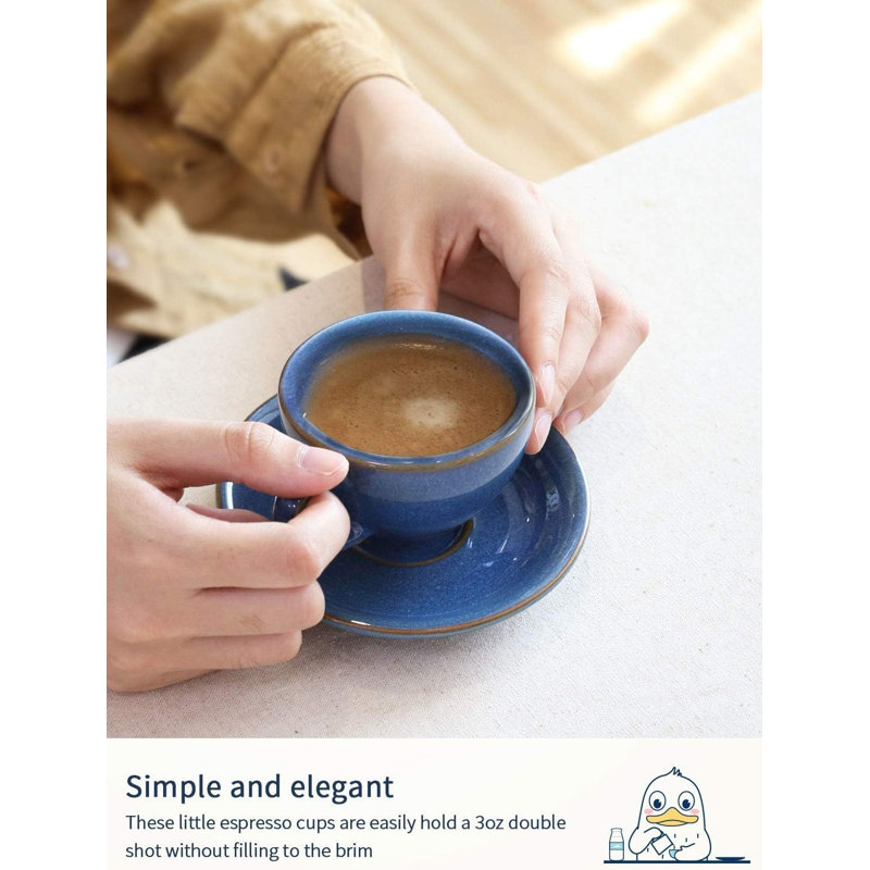 Ceramic coffee cup and saucer set