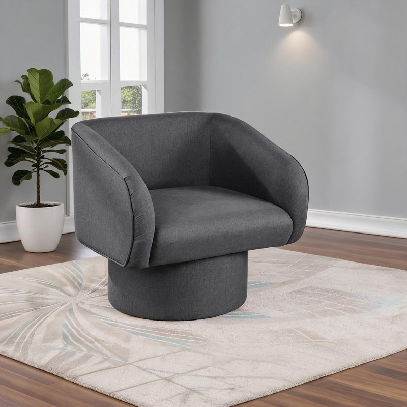 Fauteuil d'appoint rembourré en tissu rembourré pour le salon, fauteuil simple rembourré pour adultes, disponible en gris clair, gris foncé, gris anthracite, gris ardoise