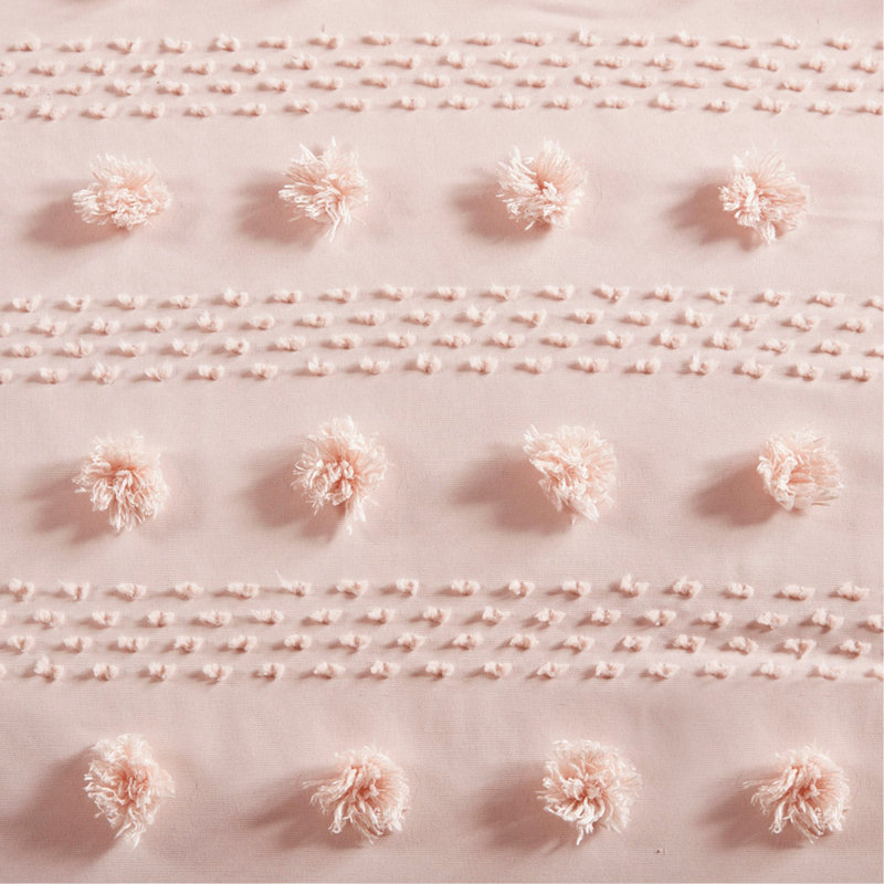 Ensemble d'édredon Clip Jacquard, Rose