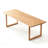 Burlywood Rectangular Solid Wood Dining Table-1948478996
