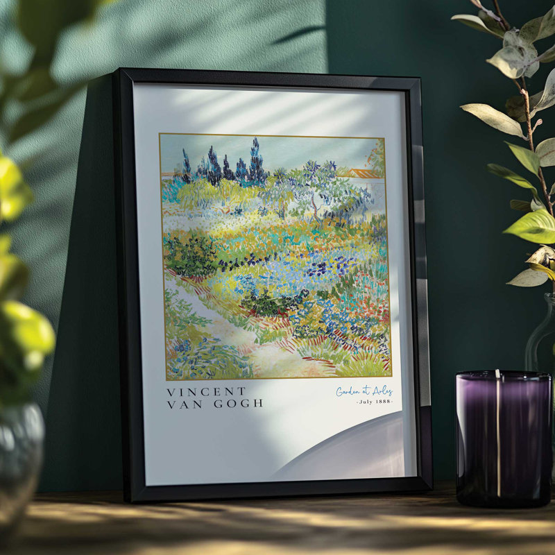 Van Gogh's Garden at Arles Print , 15.25" H x 12.25" W, Weathered Zinc