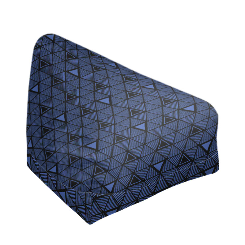 Housse de sac de pois triangles à la main classic, Bleu / Blanc, H 30 po x l 30 po x P 25 po, Pas de bourre