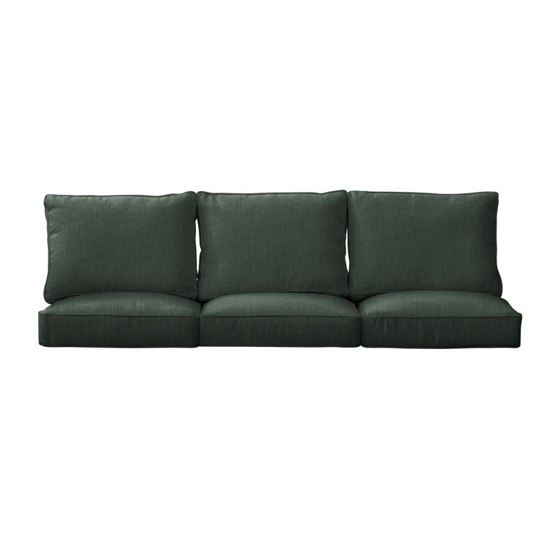 Matrona Passarelli Indoor/Outdoor Sunbrella Seat/Back Cushion, Dark Green, 25" W x 23" D