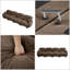 Canapé modulaire confortable en chenille avec motif plissé - Ensemble de canapé brun à 4 places avec mousse ergonomique et coussins décoratifs-476569500