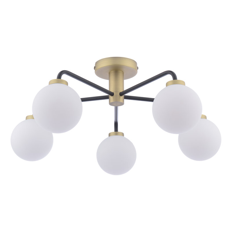Flush Mount, 17" H x 53" W x 53" D, 5
