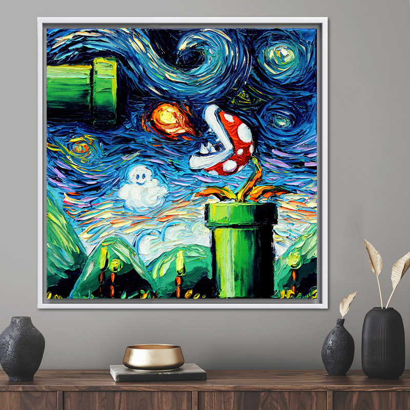 Print on Canvas, 20 cm H x 20 cm W, White Floater Framed