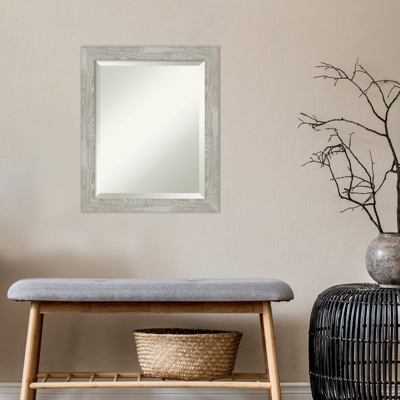 Miroir mural Kadeja Greywash, 23,5 po x 19,5 po