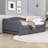 Upholstered Daybed with Twin Trundle and LED-169157140-169157141