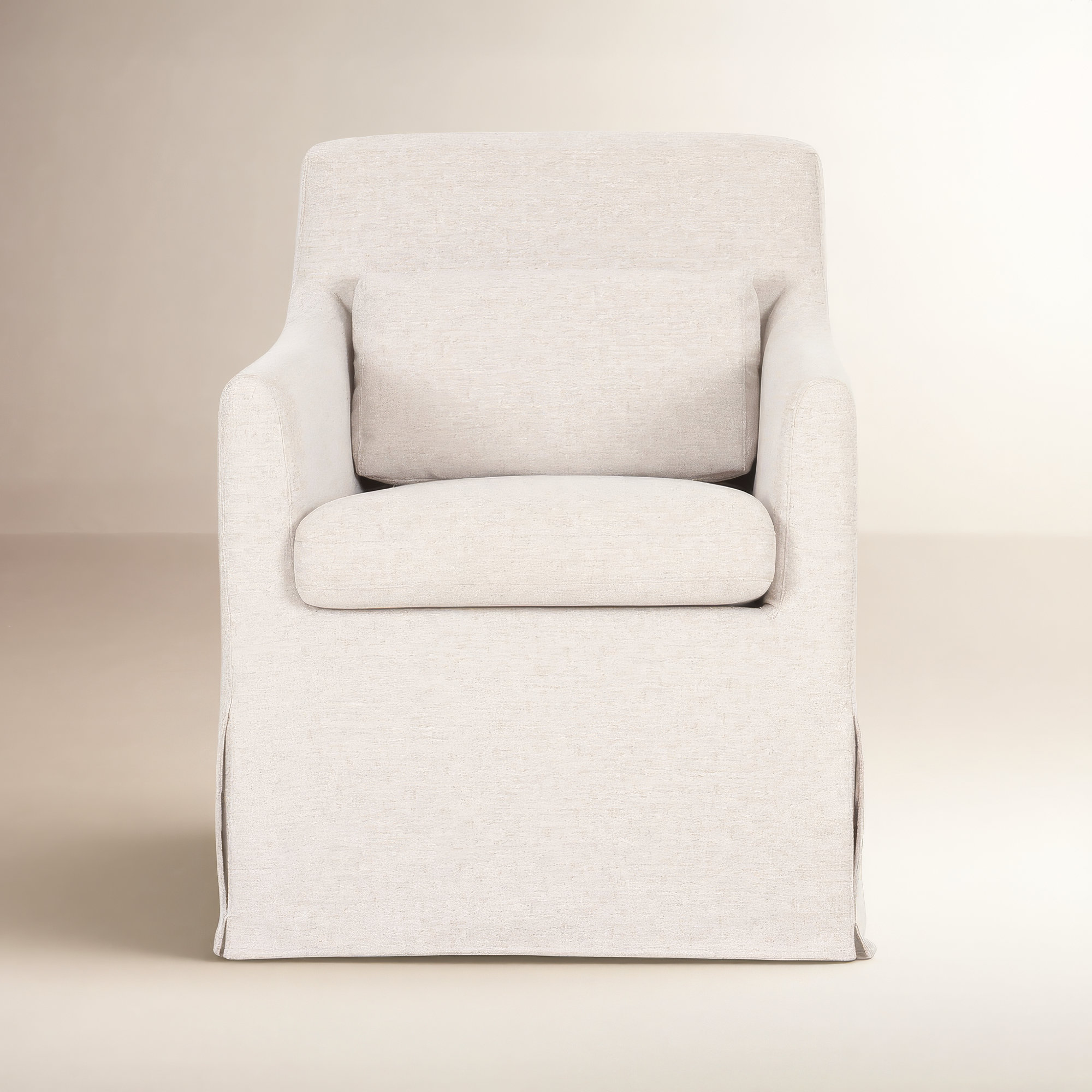 Glinda Slipcover Dining Chair, Beige