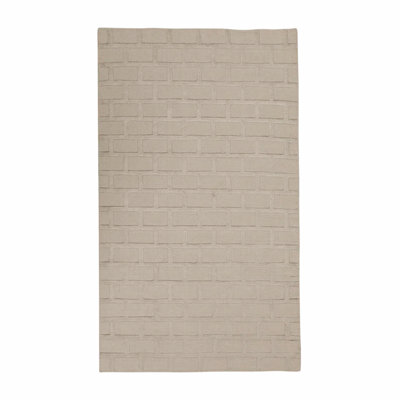 Gabbeh Wool Geometric Area Rug in Gray