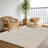 Large Soft Washable Oriental Traditional Bedroom Antique Farmhouse Carpet - Indoor Floor Decoration Carpet - Beige-1283587307